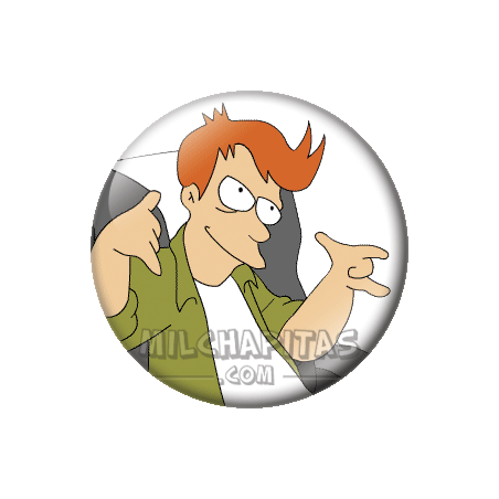 Chapa de Futurama: Fry surfer