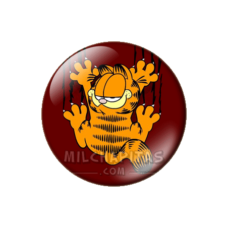 Chapa de Garfield: Garfield arañándote la chapa