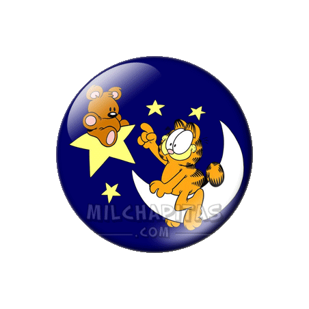 Chapa de Garfield: Garfield en la luna