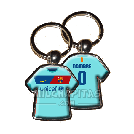 Llavero camiseta F.C.Barcelona (Segunda camiseta 10/11)