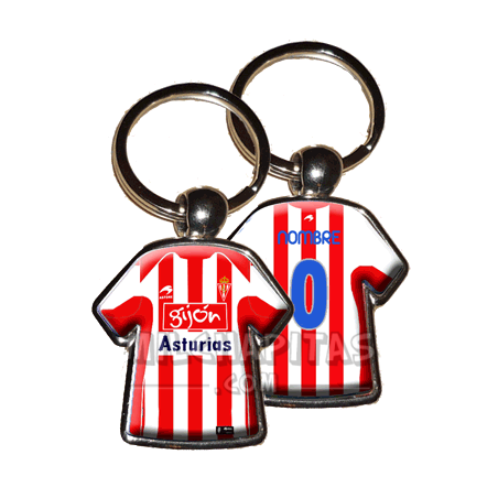 Llavero camiseta Sporting de Gijón (Primera camiseta 10/11)