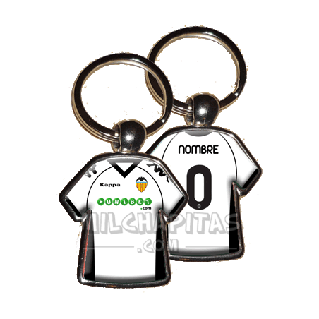 Llavero camiseta Valencia C.F. (Primera camiseta 10/11)