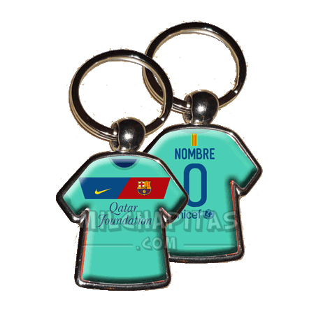 Llavero camiseta FC Barcelona (Tercera camiseta 11/12)
