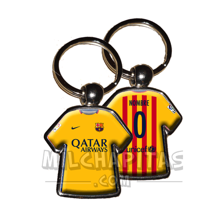 Llavero camiseta F.C.Barcelona (Segunda camiseta 15/16)
