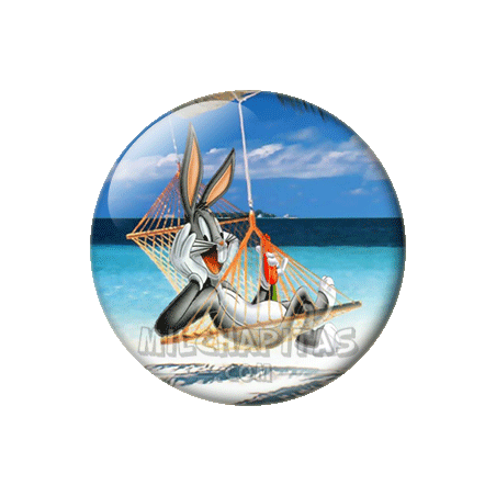 Chapa de Looney Tunes: Bugs Bunny en el Caribe