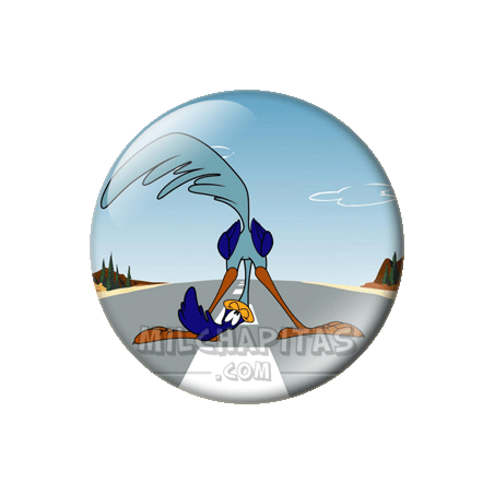 Chapa de Looney Tunes: Correcaminos mirando