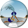 Chapa de Looney Tunes: Correcaminos mirando