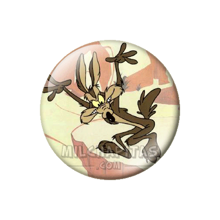 Chapa de Looney Tunes: Coyote en precipicio
