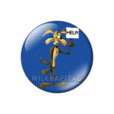 Chapa de Looney Tunes: Coyote help