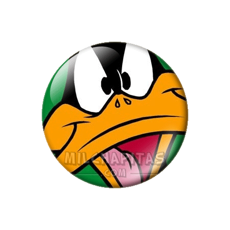 Chapa de Looney Tunes: Pato Lucas de cerca