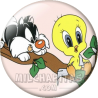 Chapa de Looney Tunes: Piolín y Silvestre pequeños