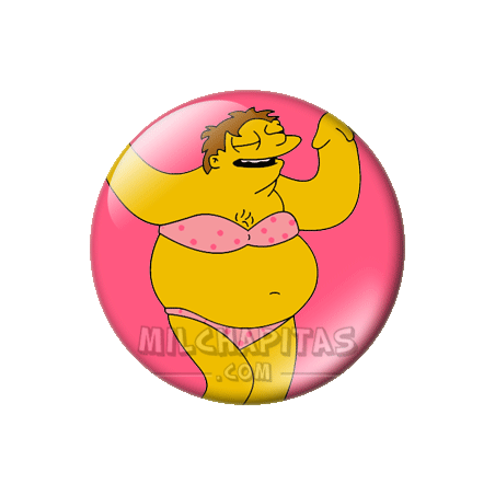 Chapa de Los Simpsons: Barney en bikini