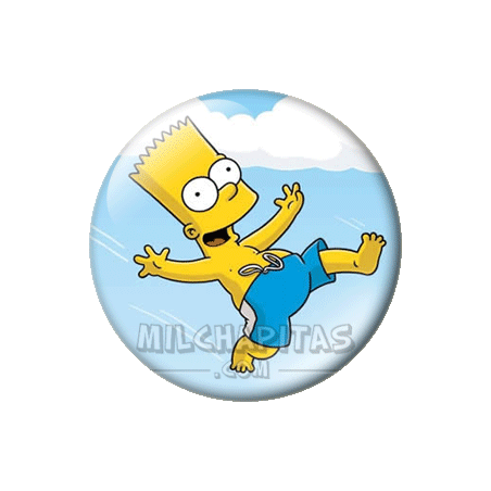Chapa de Los Simpsons: Bart saltando