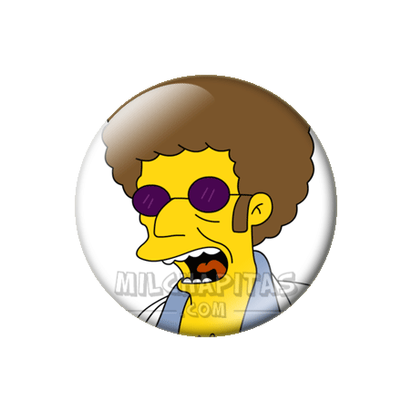 Chapa de Los Simpsons: Disco Stu