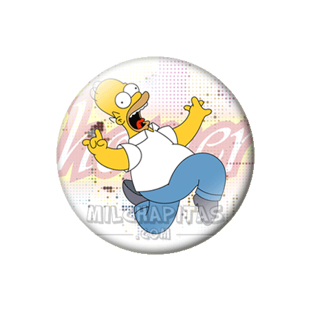 Chapa de Los Simpsons: Homer bailando