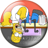 Chapa de Los Simpsons: Homer bebiendo