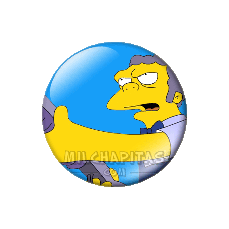Chapa de Los Simpsons: Moe con escopeta
