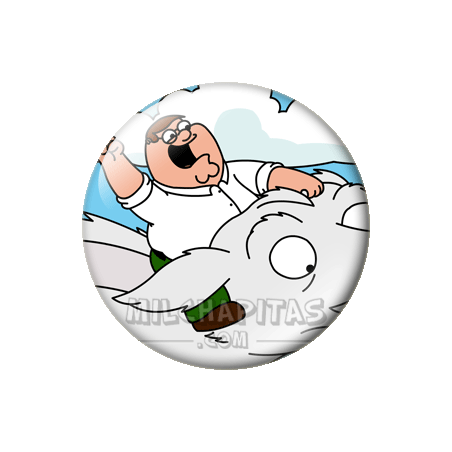 Chapa de Padre de familia: Peter montado en Fujur