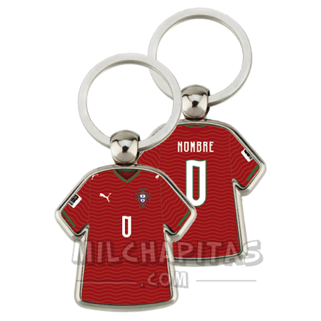Llavero camiseta Portugal (Primera camiseta Mundial 2026)
