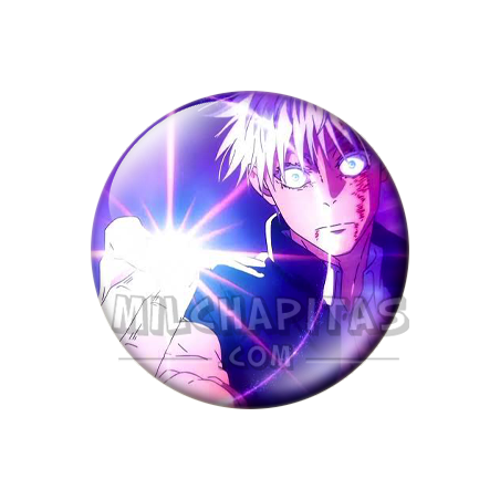 Chapa de Jujutsu Kaisen: Satoru Gojo (Hueco Púrpura)