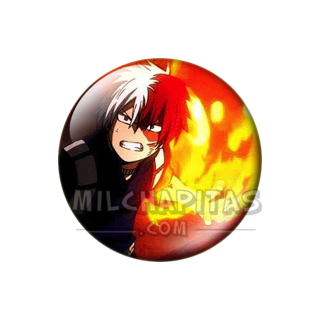 Chapa de My Hero Academia: Shoto Todoroki (Puño Llameante)