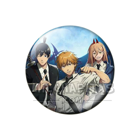 Chapa de Chainsaw Man: Denji, Power y Aki