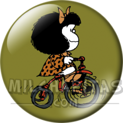 Chapa de Mafalda: Mafalda en triciclo