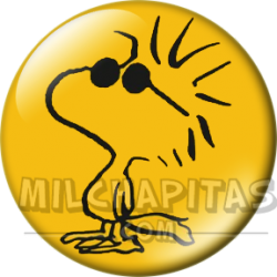 Chapa de Snoopy: Emilio (Woodstock) el pájaro amigo de Snoopy