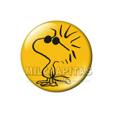Chapa de Snoopy: Emilio (Woodstock) el pájaro amigo de Snoopy