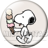 Chapa de Snoopy: Snoopy comiendo helado