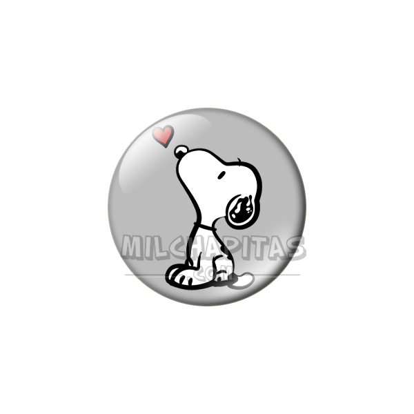 Chapa de Snoopy: Snoopy corazón