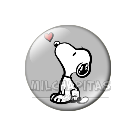 Chapa de Snoopy: Snoopy corazón