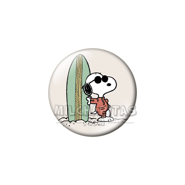 Chapa de Snoopy: Snoopy tabla de surf