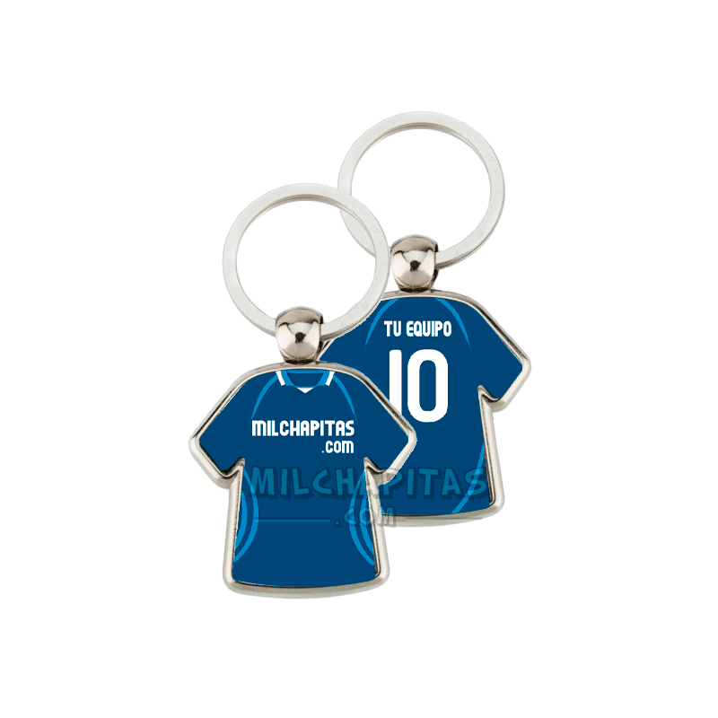 Llavero camiseta de fútbol personalizado