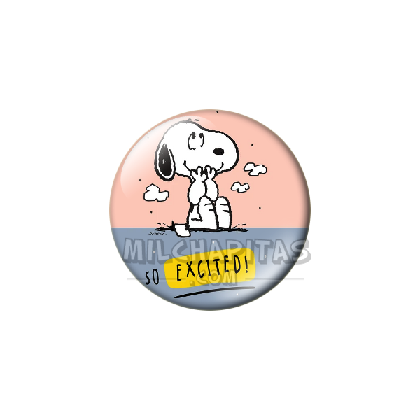 Chapa de Snoopy: Snoopy So Excited