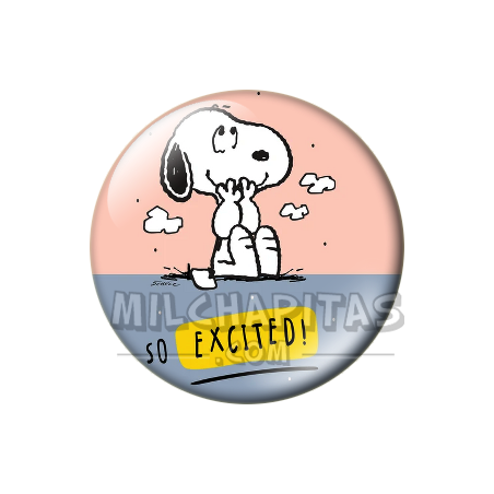Chapa de Snoopy: Snoopy So Excited