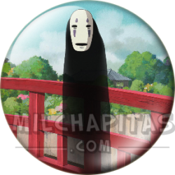 Chapa de Studio Ghibli: Sin Cara (Kaonashi) en el puente