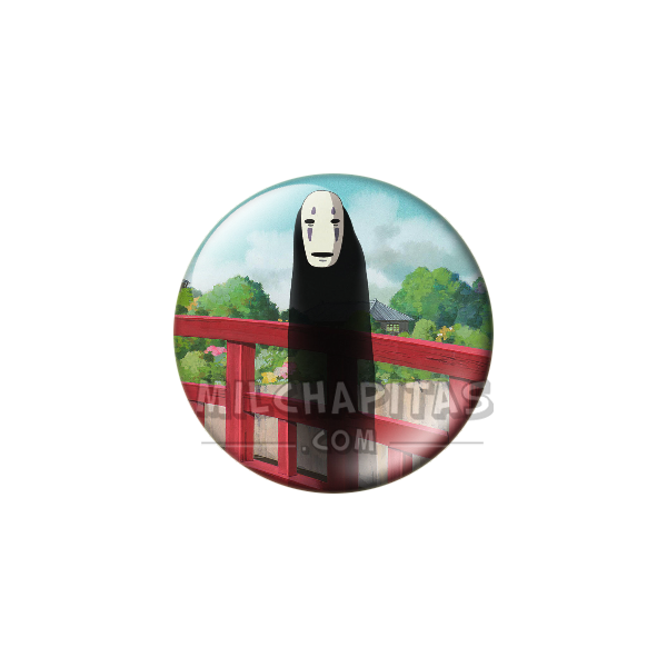 Chapa de Studio Ghibli: Sin Cara (Kaonashi) en el puente