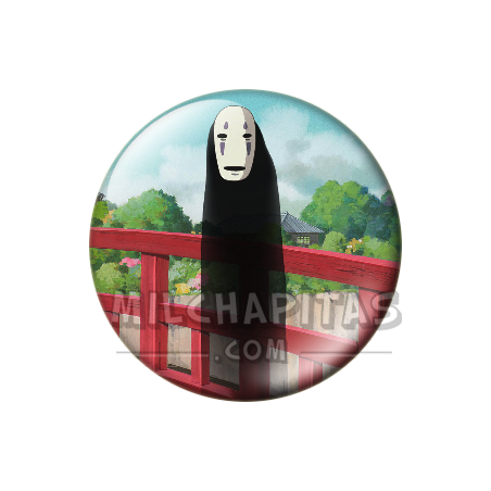 Chapa de Studio Ghibli: Sin Cara (Kaonashi) en el puente