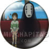 Chapa de Studio Ghibli: Chihiro y Sin Cara (Kaonashi) en el tren