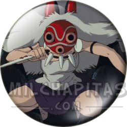 Chapa de Studio Ghibli: San con la máscara