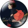Chapa de Studio Ghibli: Nicky (Kiki) volando con Jiji