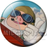 Chapa de Studio Ghibli: Porco Rosso con el pulgar arriba