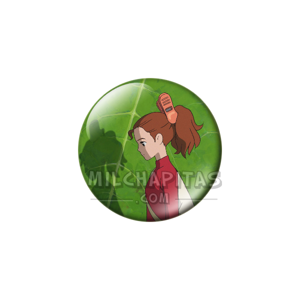 Chapa de Studio Ghibli: Arrietty en la hoja