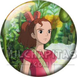 Chapa de Studio Ghibli: Arrietty entre flores