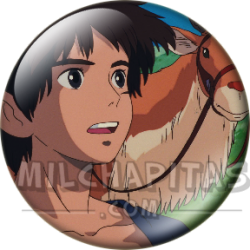 Chapa de Studio Ghibli: Ashitaka y Yakul