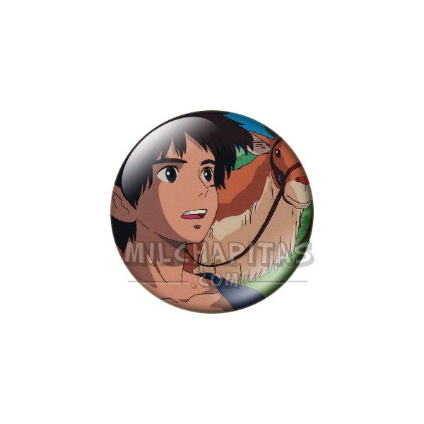 Chapa de Studio Ghibli: Ashitaka y Yakul