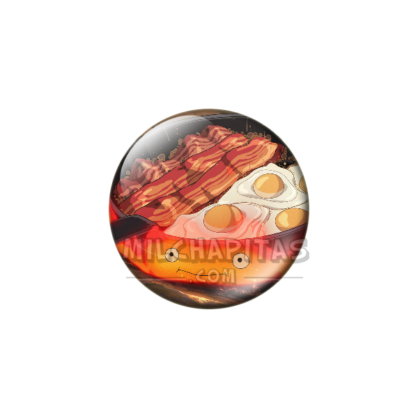 Chapa de Studio Ghibli: Calcifer cocinando