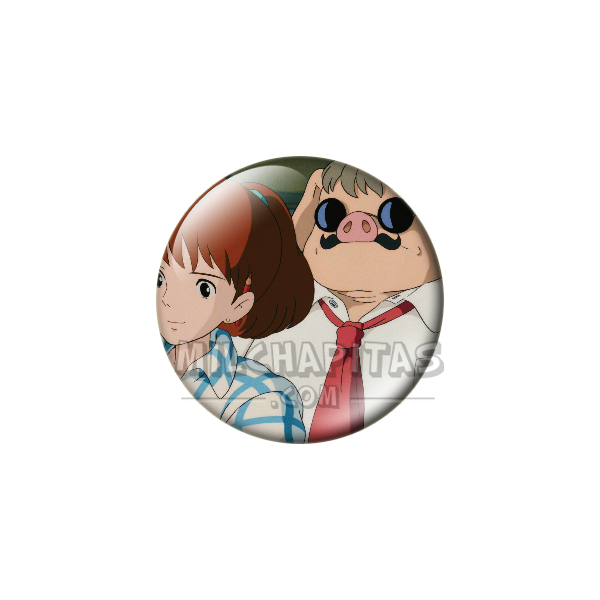 Chapa de Studio Ghibli: Fio y Porco Rosso