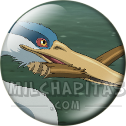 Chapa de Studio Ghibli: La garza (El chico y la garza)